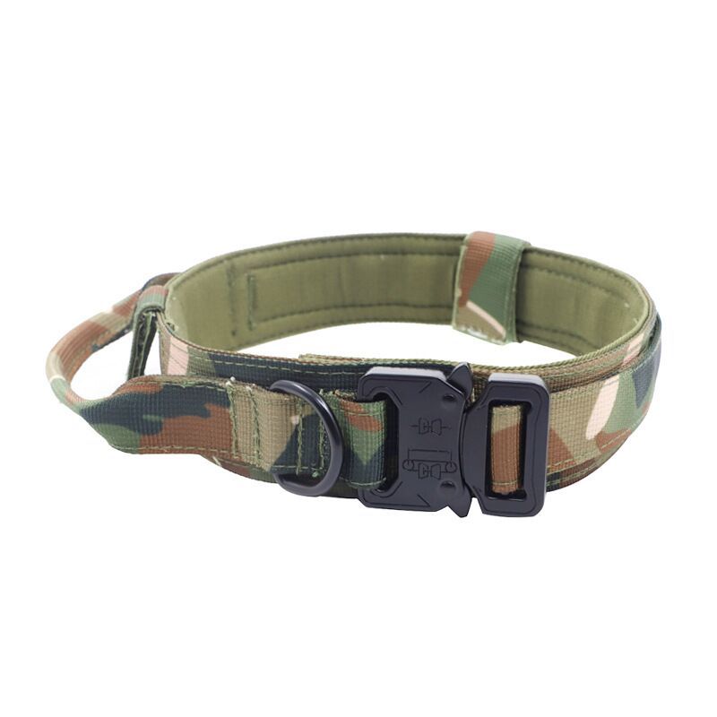 Tactical Dog Collar for Secure Outdoor Control & Comfort