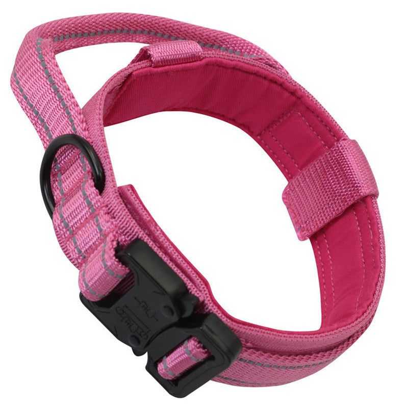 Tactical Dog Collar & Leash Set With Shock-Absorbing Grip