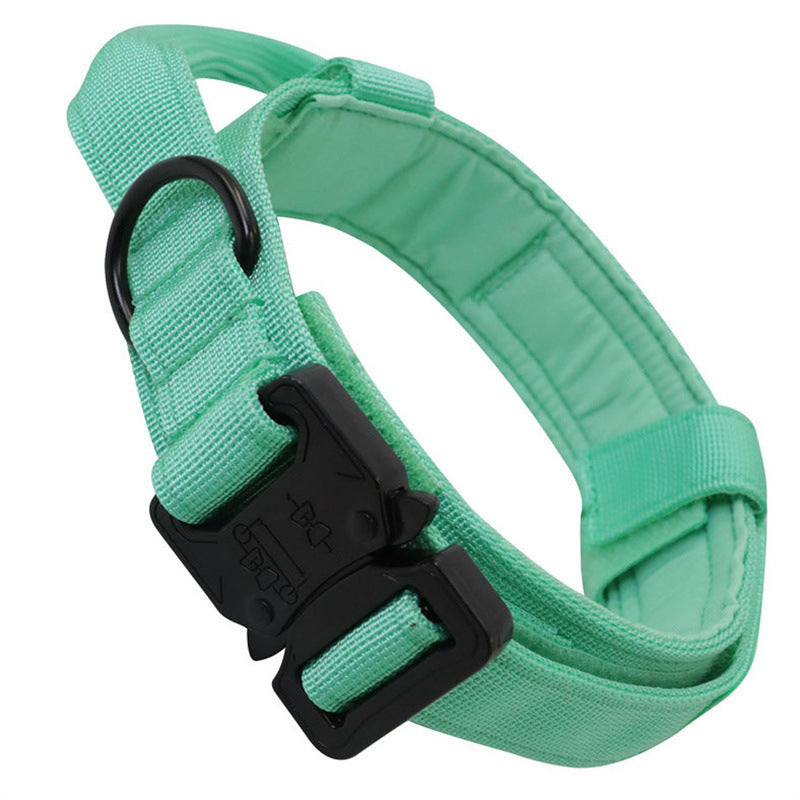 Tactical Dog Collar & Leash Set With Shock-Absorbing Grip