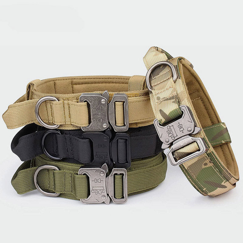 Tactical Dog Collar With Padded Comfort and Control