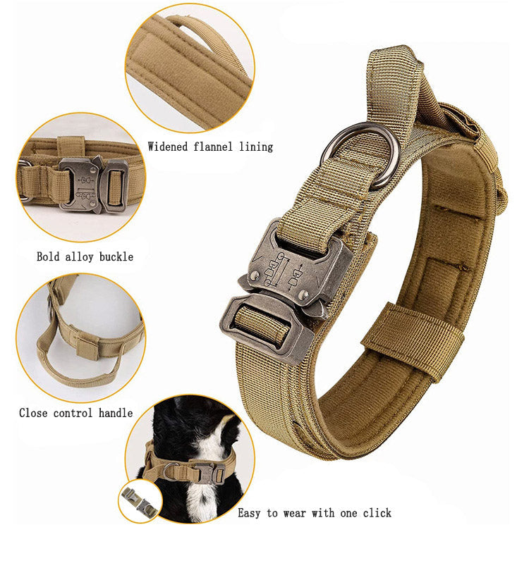 Tactical Dog Collar With Padded Comfort and Control