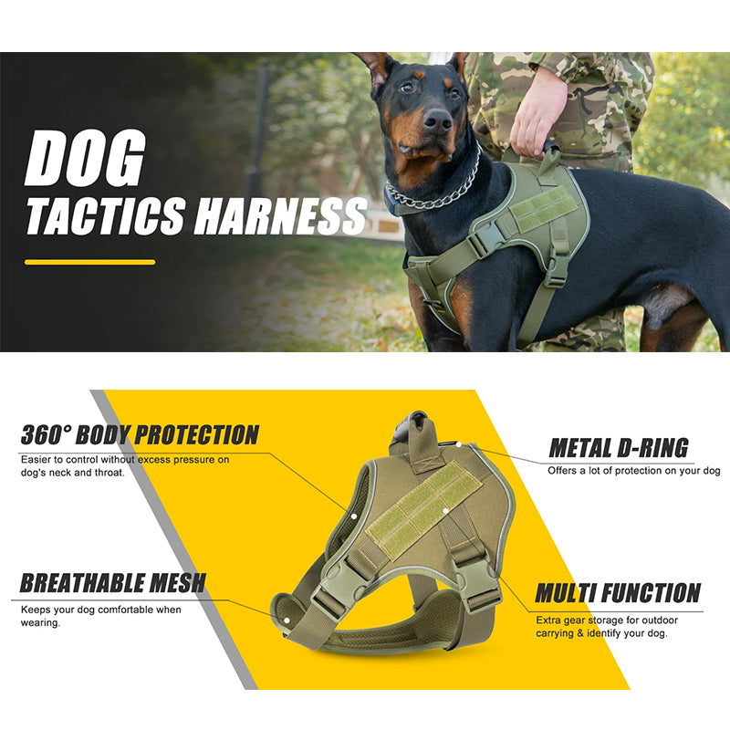 Tactical Dog Vest for Secure Control of Large Dogs