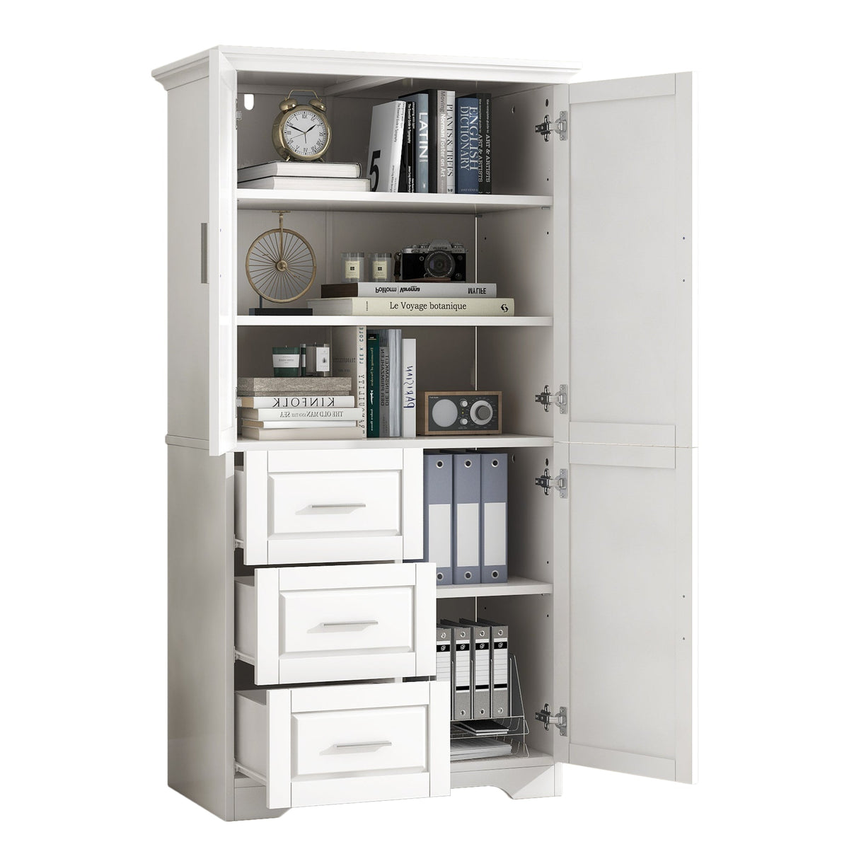 Freestanding Bathroom Storage Cabinet with Doors & Drawers
