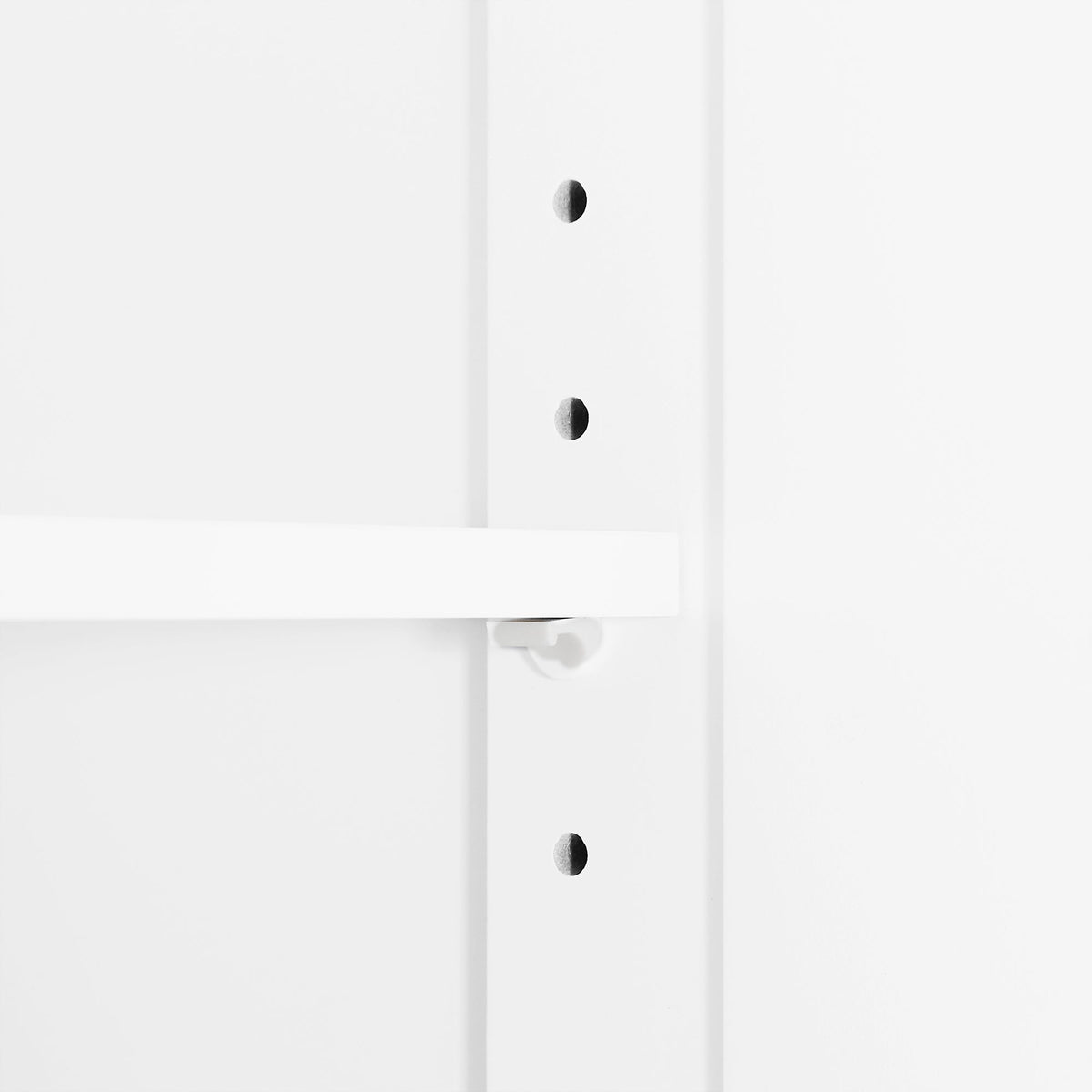 Tall Bathroom Storage Cabinet with Doors and Open Shelf