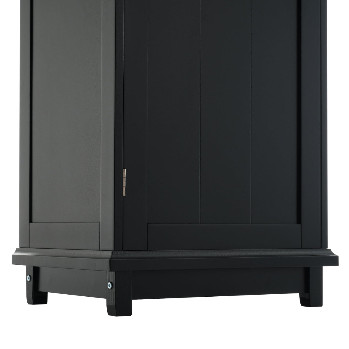 Tall Bathroom Storage Cabinet with Glass Door and Drawers