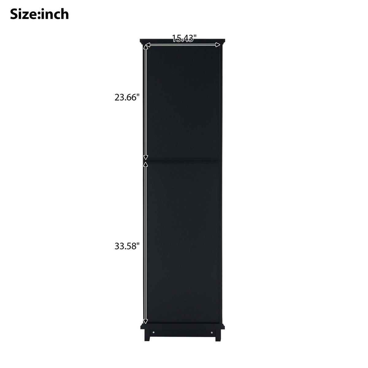 Tall Bathroom Storage Cabinet with Glass Door and Drawers