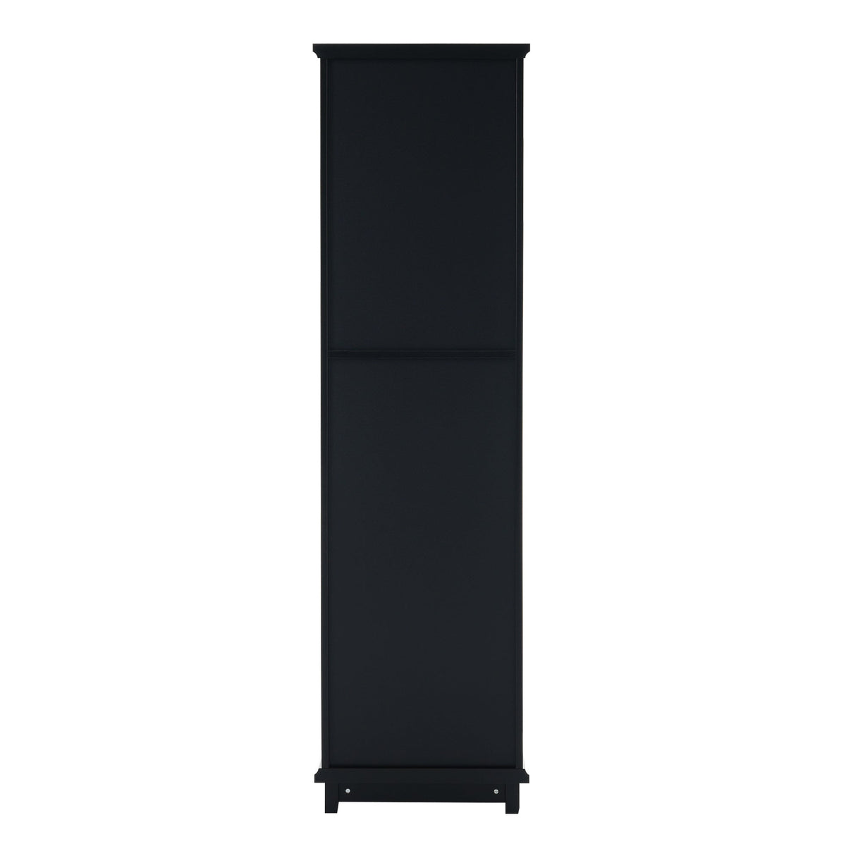 Tall Bathroom Storage Cabinet with Glass Door and Drawers
