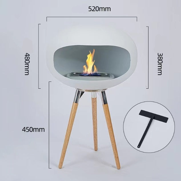 Freestanding Alcohol Fireplace Centerpiece for Cozy