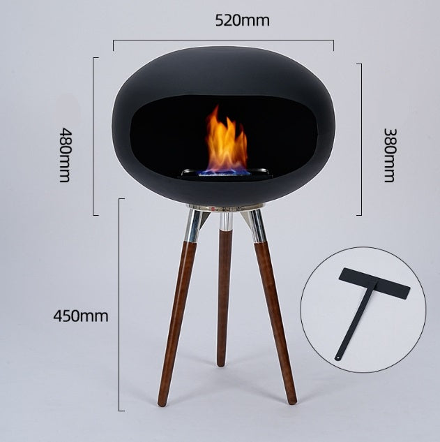Freestanding Alcohol Fireplace Centerpiece for Cozy