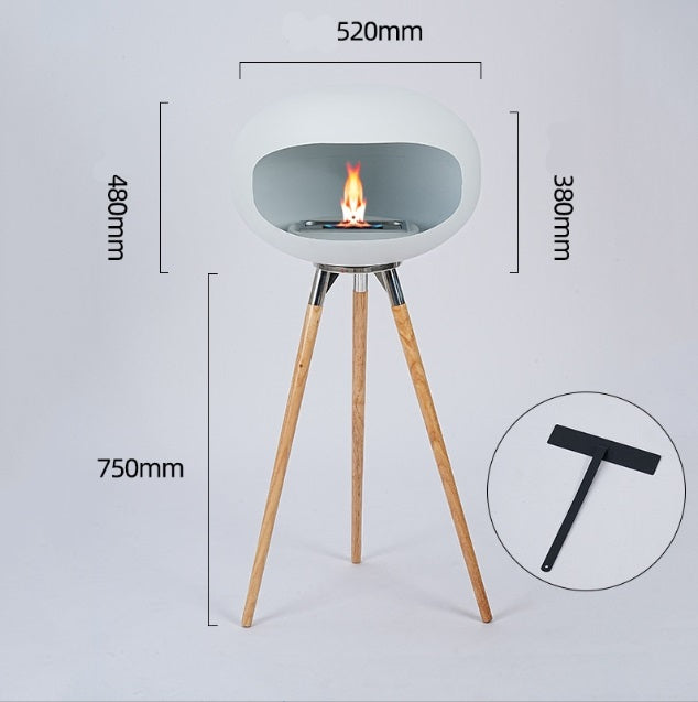 Freestanding Alcohol Fireplace Centerpiece for Cozy