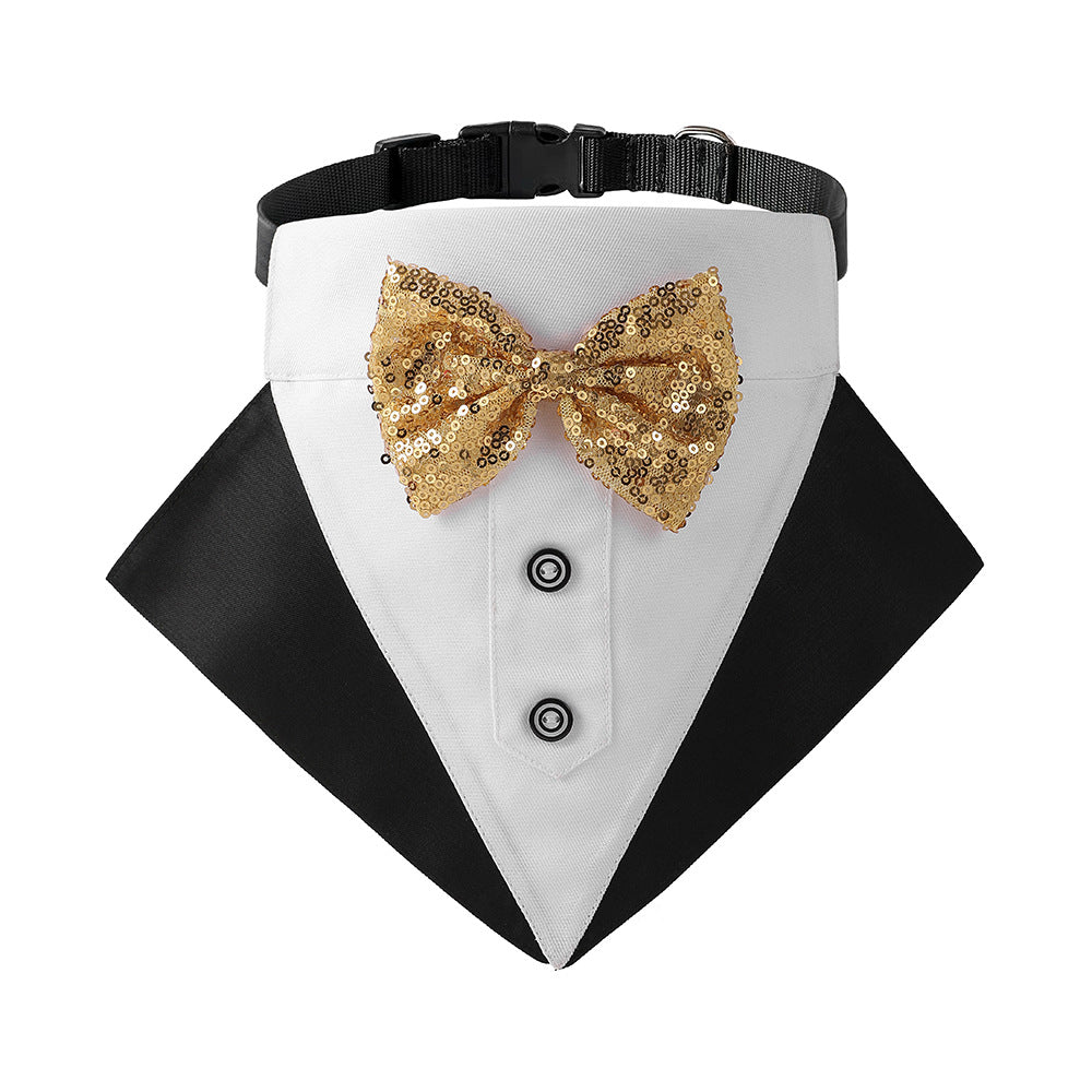 Dog Tuxedo Bib Scarf for Weddings and Party Photos
