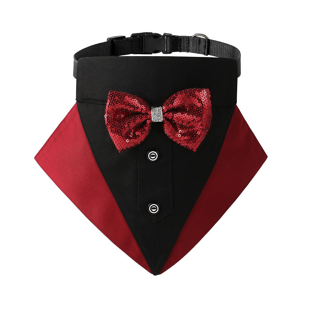 Dog Tuxedo Bib Scarf for Weddings and Party Photos