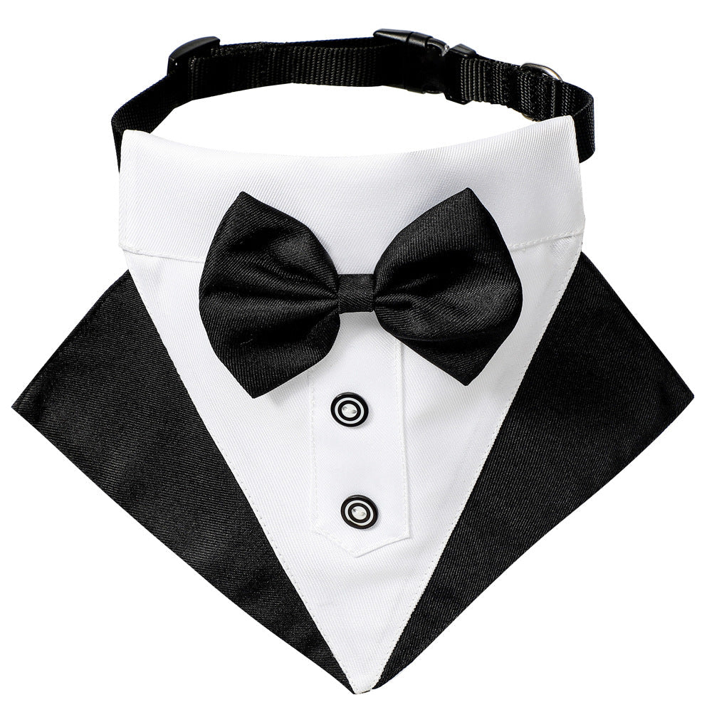 Dog Tuxedo Bib Scarf for Weddings and Party Photos