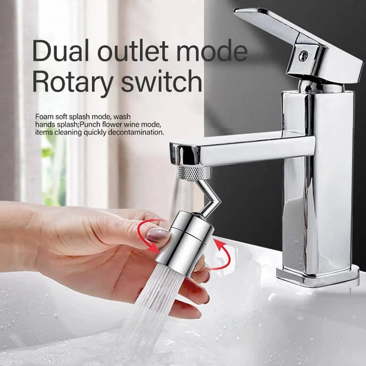 720° Swivel Faucet Aerator: Splash-Proof Kitchen Tap