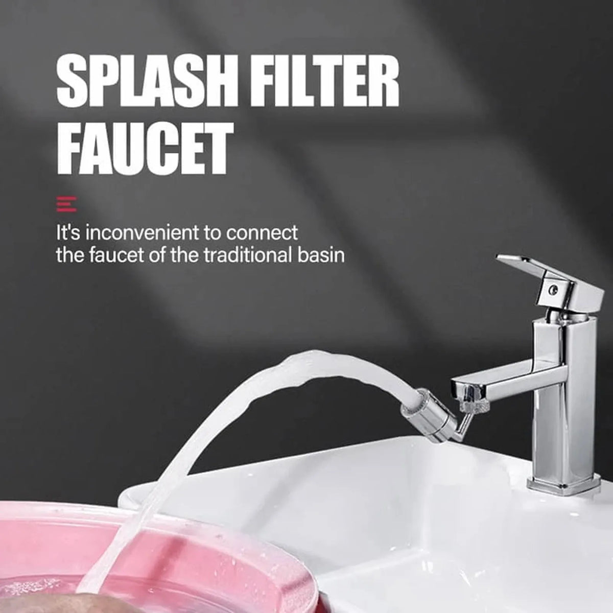 720° Swivel Faucet Aerator: Splash-Proof Kitchen Tap