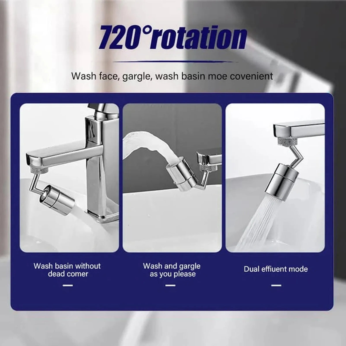 720° Swivel Faucet Aerator: Splash-Proof Kitchen Tap