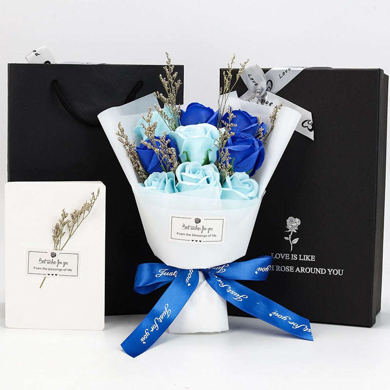 Nine-Rose Gift Bouquet in Box for Lasting Memories