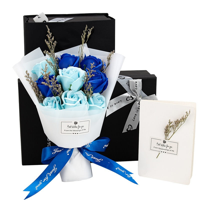 Nine-Rose Gift Bouquet in Box for Lasting Memories