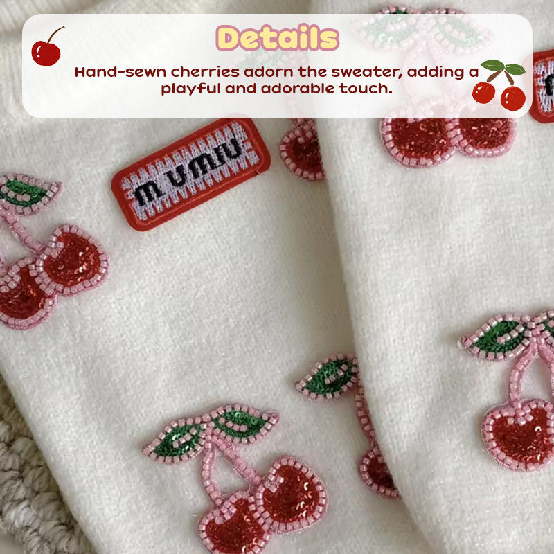 Small Dog Winter Sweater | Fruit-Print Knit Comfort