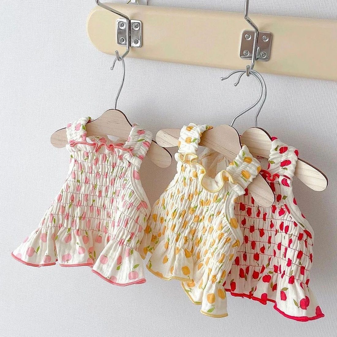 Puppy Summer Dress for Small Dogs & Cats, Fruit Print