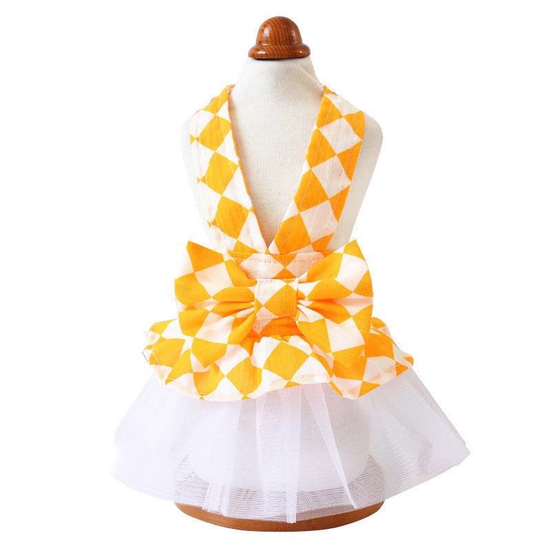 Small Dog Summer Dress With Lightweight Tulle Skirt