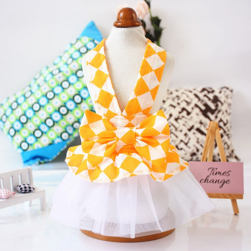Small Dog Summer Dress With Lightweight Tulle Skirt