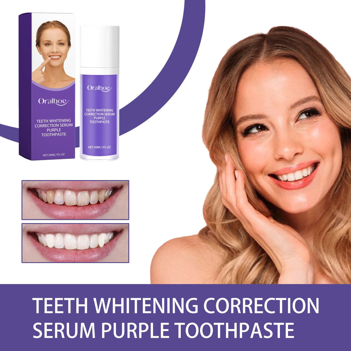 Purple Toothpaste Serum for Brighter-Looking Teeth