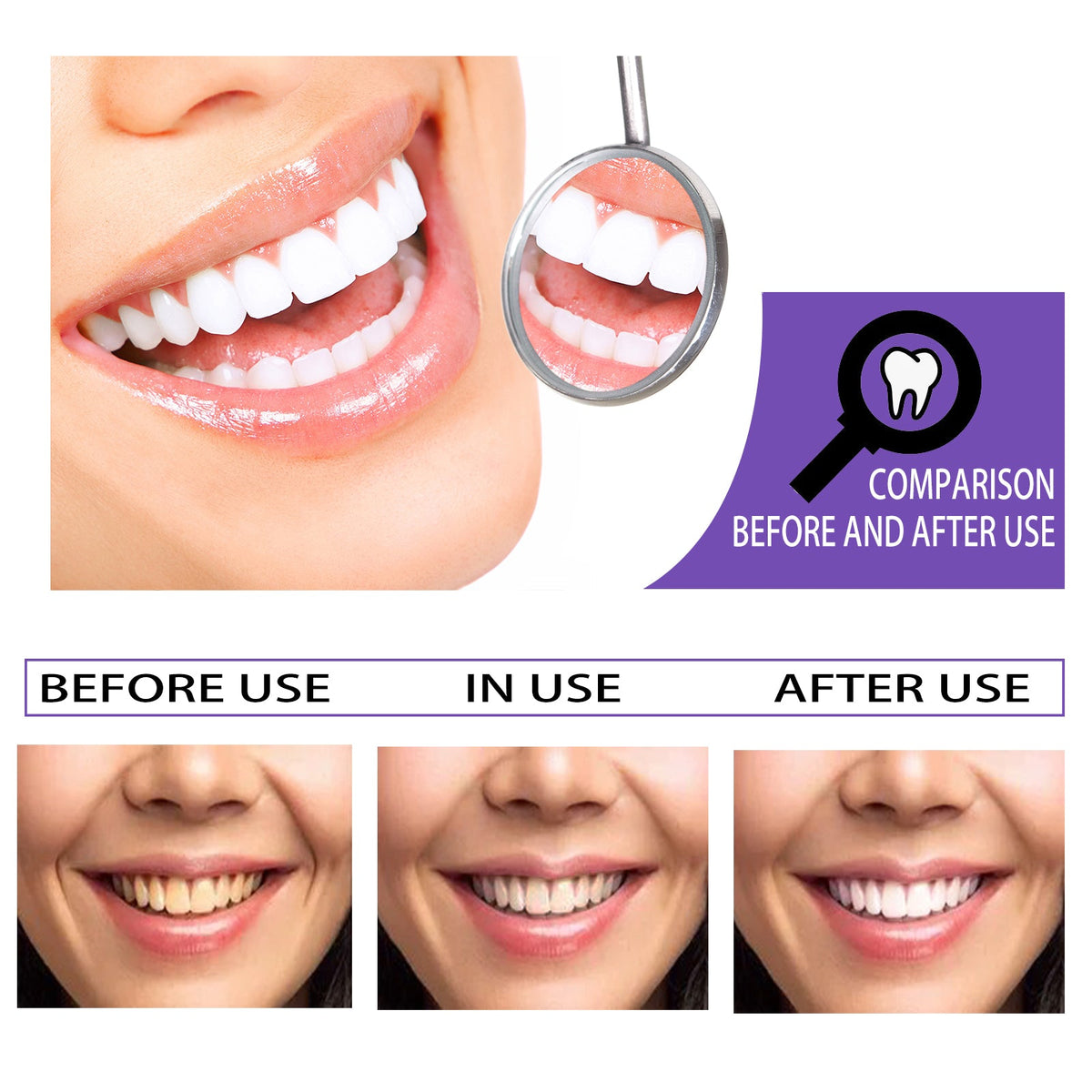 Teeth Whitening Toothpaste With Purple Color Correction
