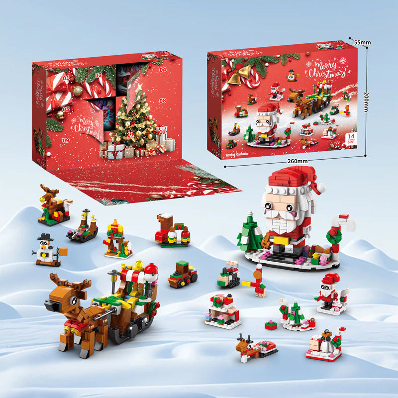 Christmas Advent Calendar Building Block Puzzle Gift