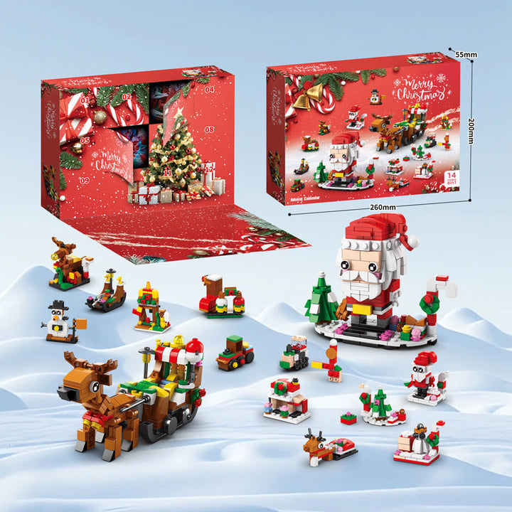 Christmas Advent Calendar Building Block Puzzle Gift