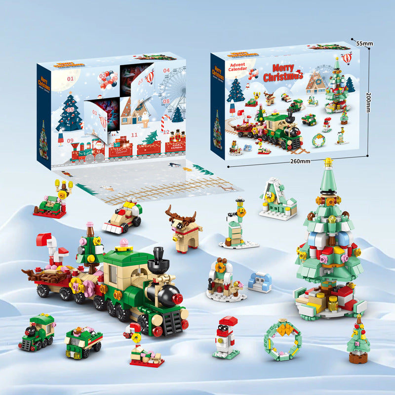 Christmas Advent Calendar Building Block Puzzle Gift