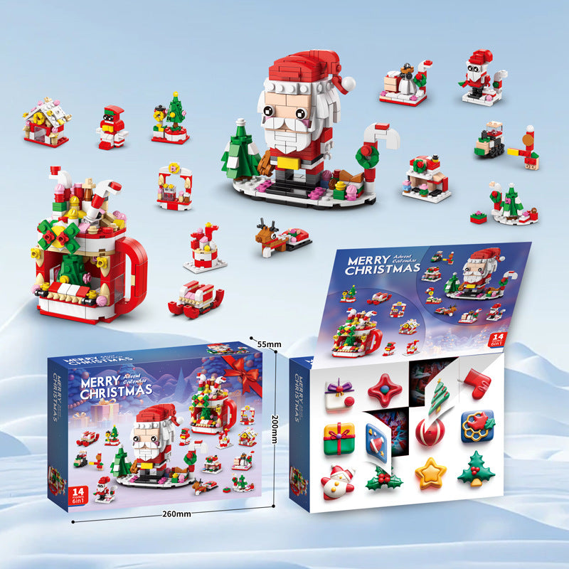 Christmas Advent Calendar Building Block Puzzle Gift
