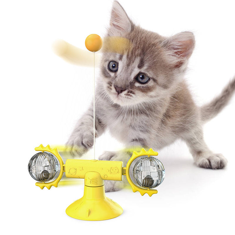 Cat Suction Cup Toy for Hands-Free Indoor Enrichment