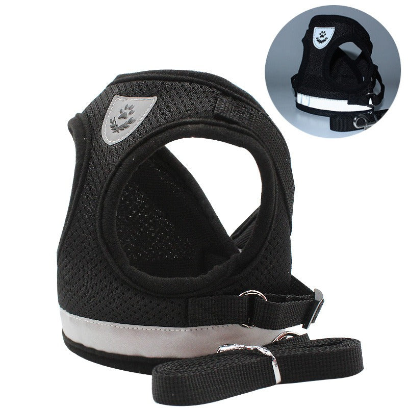 Breathable Reflective Dog Harness With Matching Leash