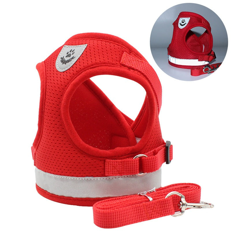Breathable Reflective Dog Harness With Matching Leash