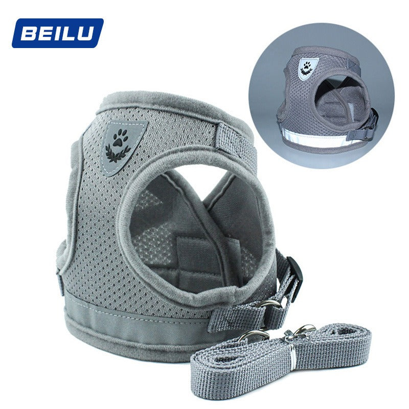 Breathable Reflective Dog Harness With Matching Leash