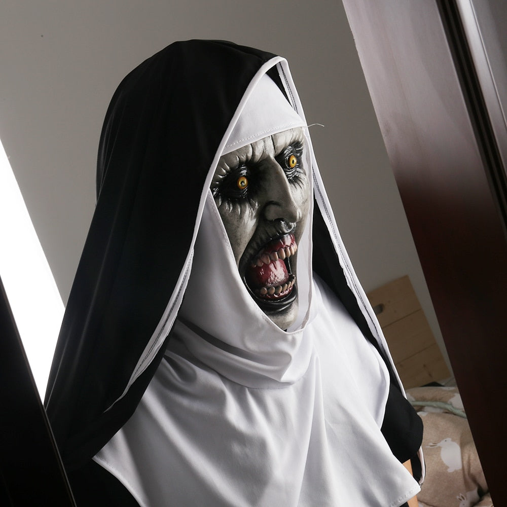 Nun Horror Mask Cosplay Valak Dramatic Horror Costume