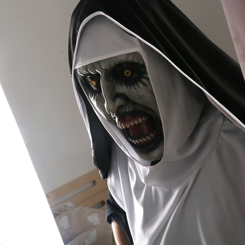 Nun Horror Mask Cosplay Valak Dramatic Horror Costume