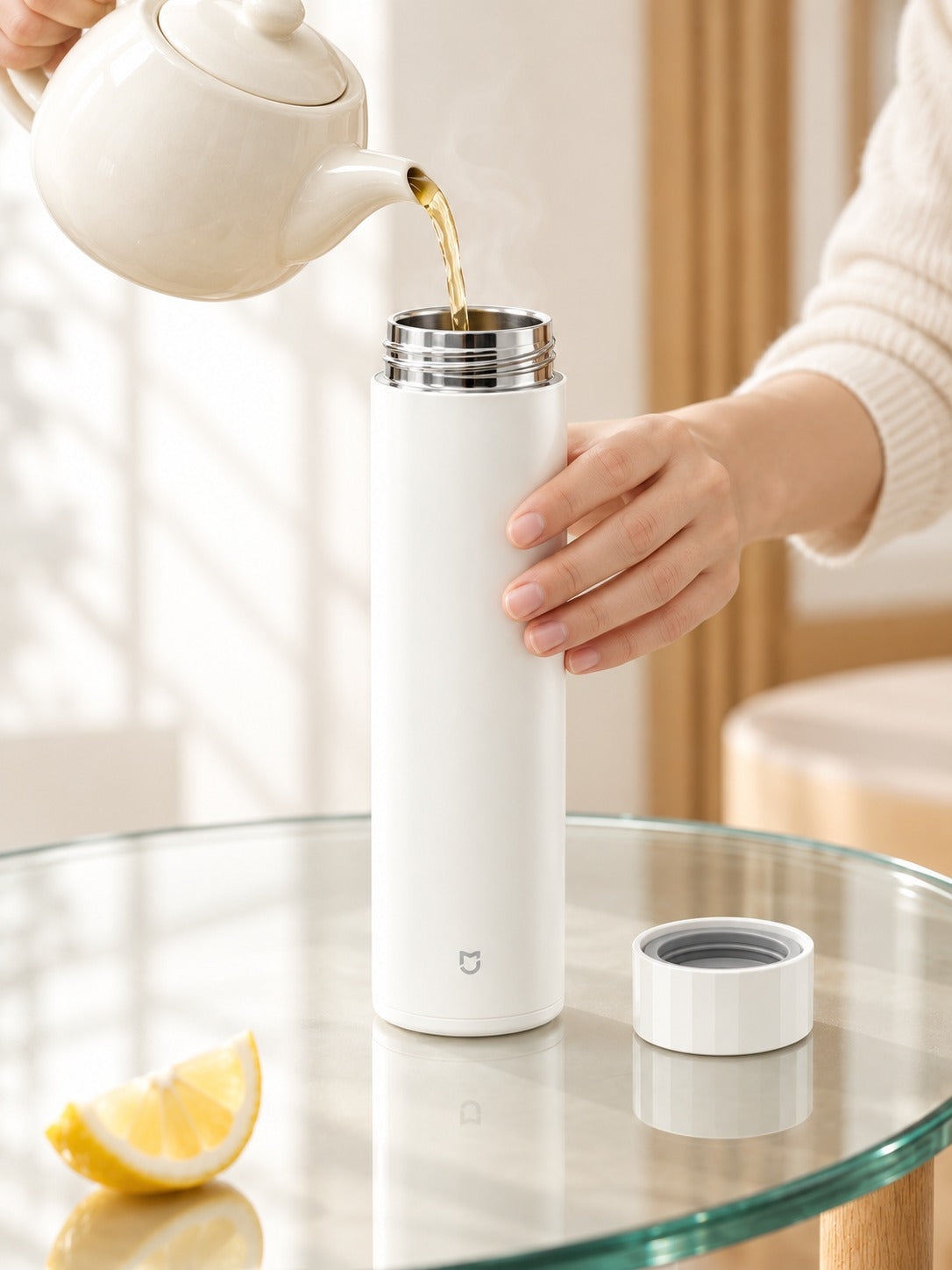 Thermos Flask 500ml Stainless Steel, Keeps Warm 12 Hours