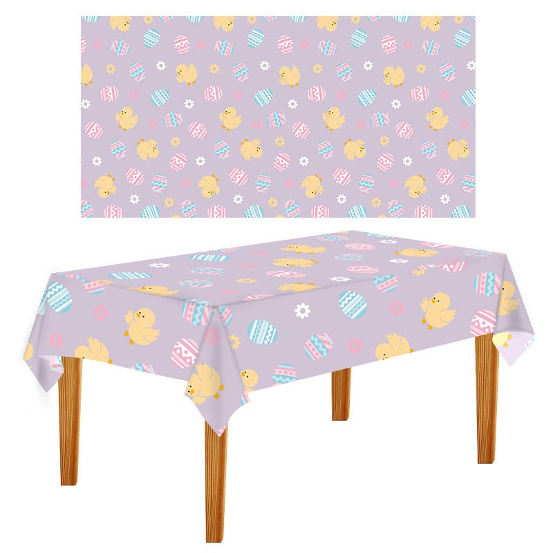 Disposable Easter Tablecloth for Easy Party Cleanup