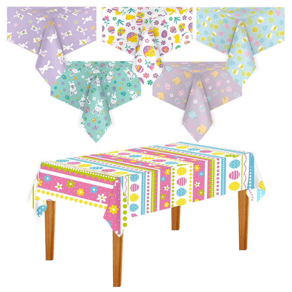 Disposable Easter Tablecloth for Easy Party Cleanup