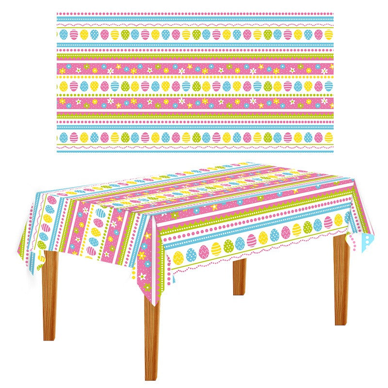 Disposable Easter Tablecloth for Easy Party Cleanup