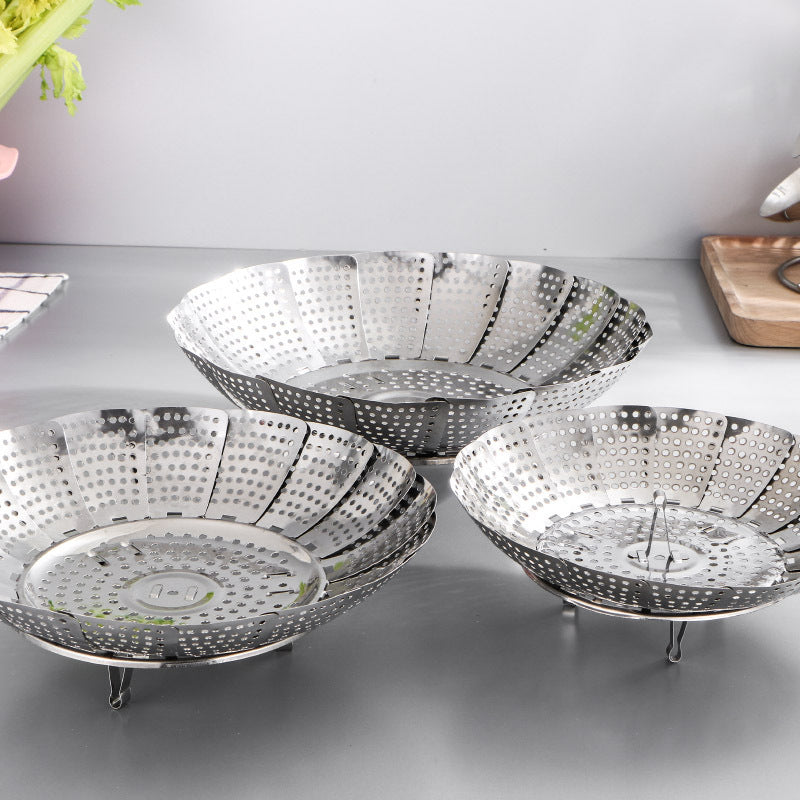Collapsible Stainless Steel Steamer Basket for Pots