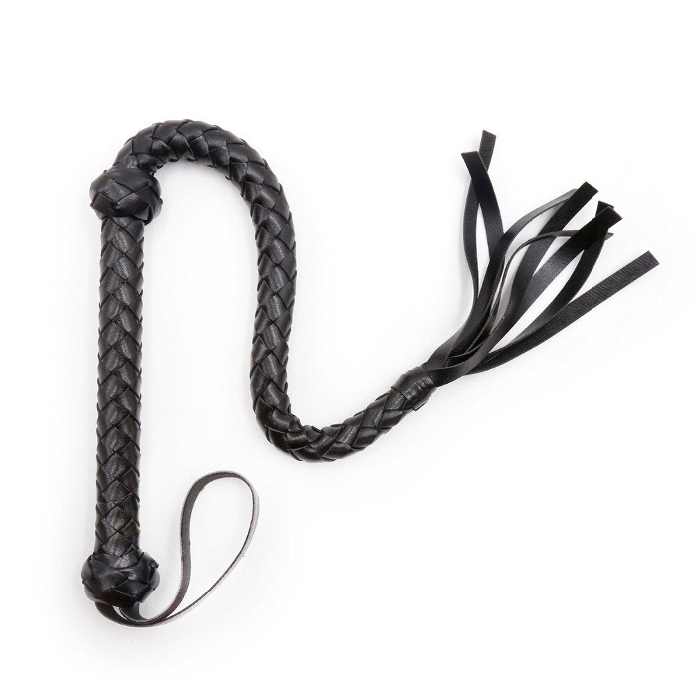 Braided PU Leather Flogger for Consensual Adult Play