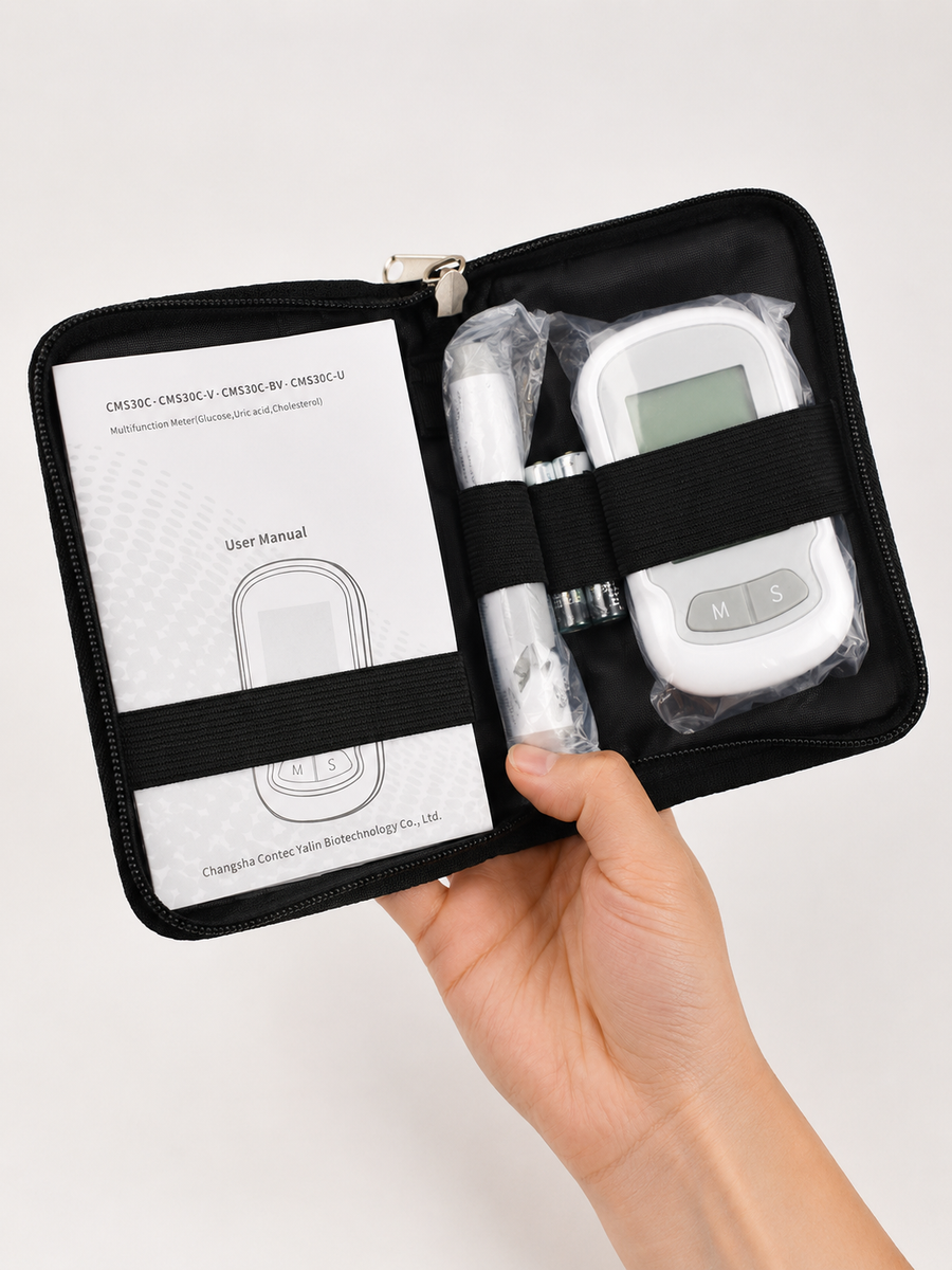 3-in-1 Cholesterol & Blood Glucose Monitor | Home Test Kit