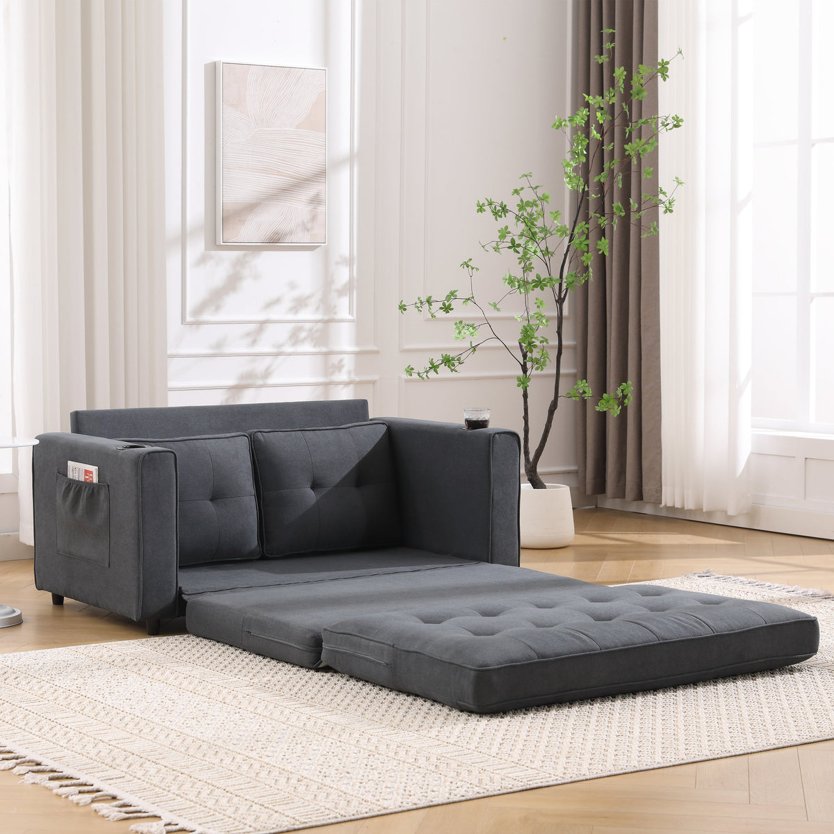 3-in-1 Sofa Bed for Small Spaces: Loveseat to Guest Bed