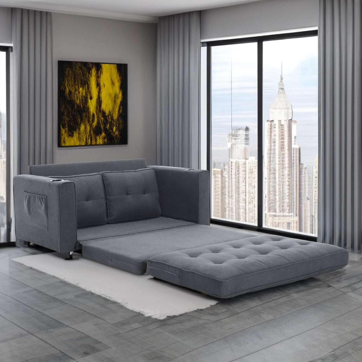 3-in-1 Sofa Bed for Small Spaces: Loveseat to Guest Bed