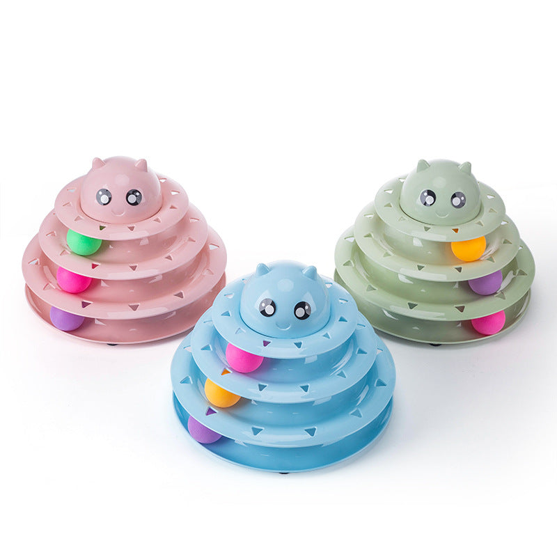 Three-Layer Cat Track Toy for Engaging Indoor Play
