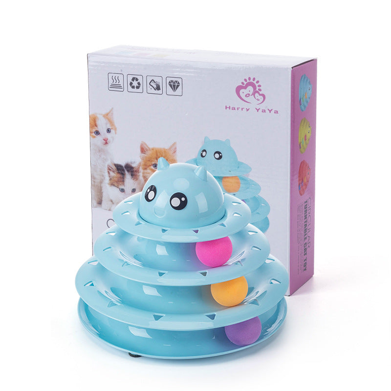 Three-Layer Cat Track Toy for Engaging Indoor Play