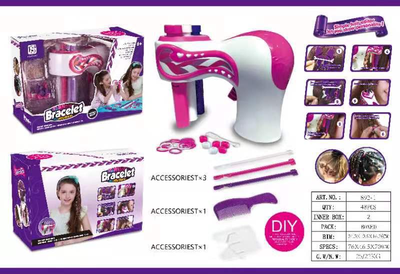Automatic Hair Braiding Toy Set for Three-Strand Styles